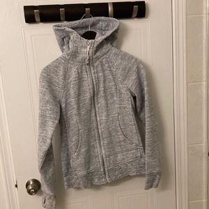 Heathered blue scuba hoodie. Lululemon size 6